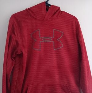 Under Armour Youth Xl Textured Red Hoodie